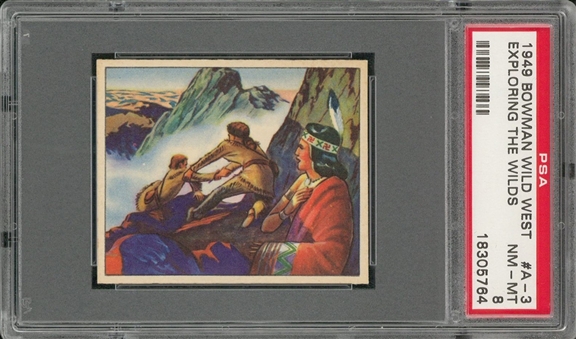 1949 Bowman "Wild West" #A-3 "Exploring the Wilds" – PSA NM-MT 8 "1 of 2!"
